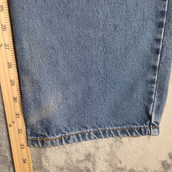Levis 550 Jeans Mens 40X34 Blue Relaxed Fit 100% Cotton Denim Distressed - Picture 16 of 16